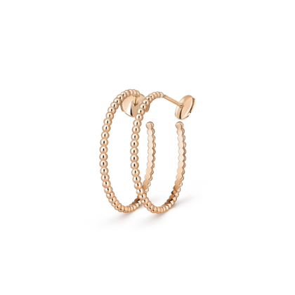 Серьги-кольца Perlée perles d'or, маленькая модель Розовое золото 18 карат