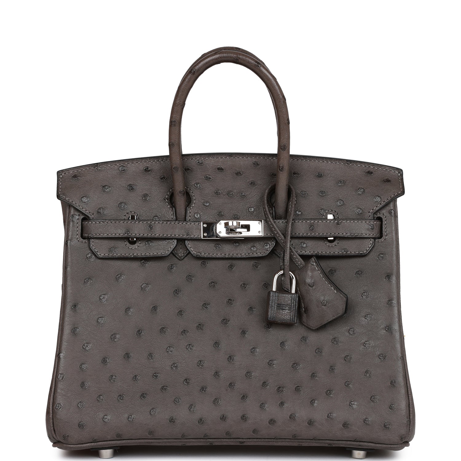 Сумка Hermes Birkin 25 Graphite Ostrich Palladium Hardware 1 Сумка Hermes Birkin 25 Graphite Ostrich Palladium Hardware