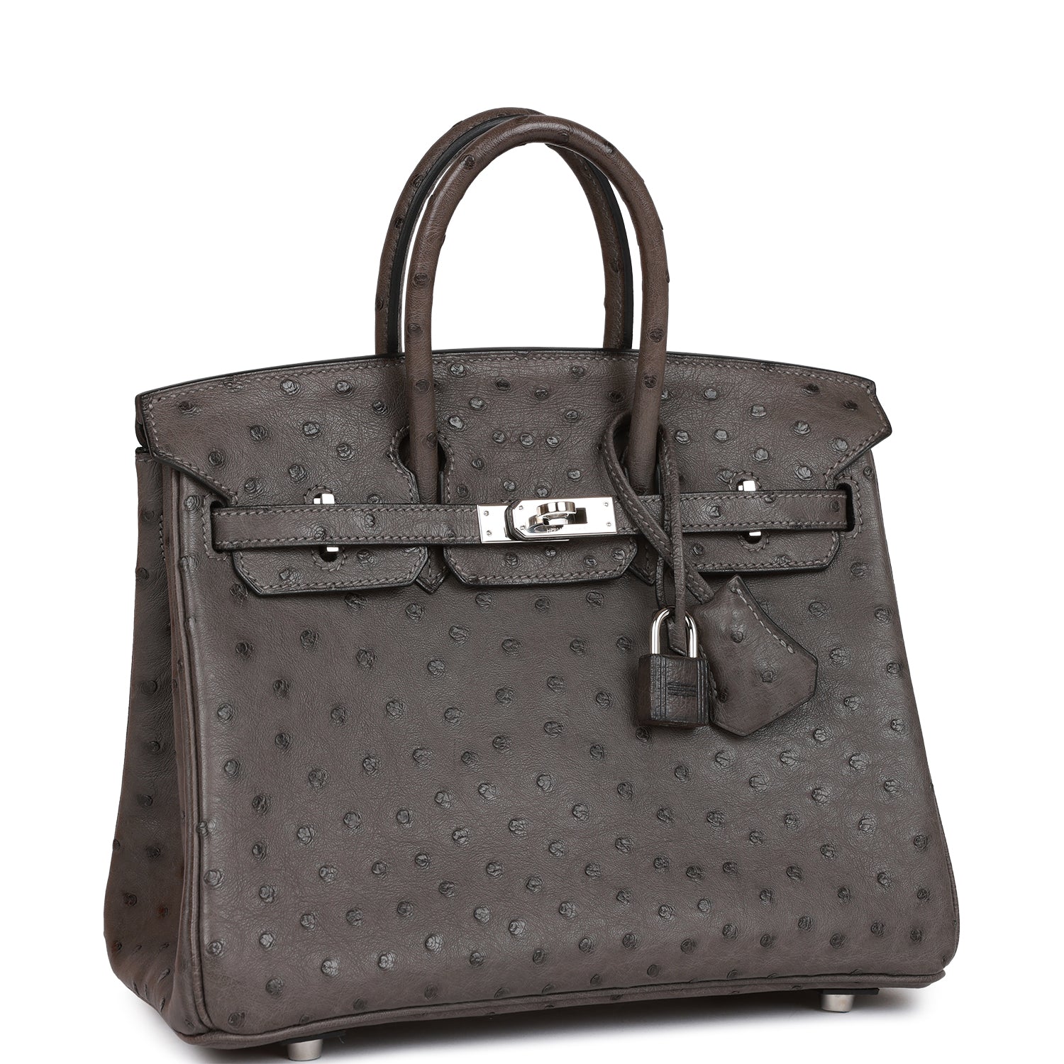 Сумка Hermes Birkin 25 Graphite Ostrich Palladium Hardware 2 Сумка Hermes Birkin 25 Graphite Ostrich Palladium Hardware