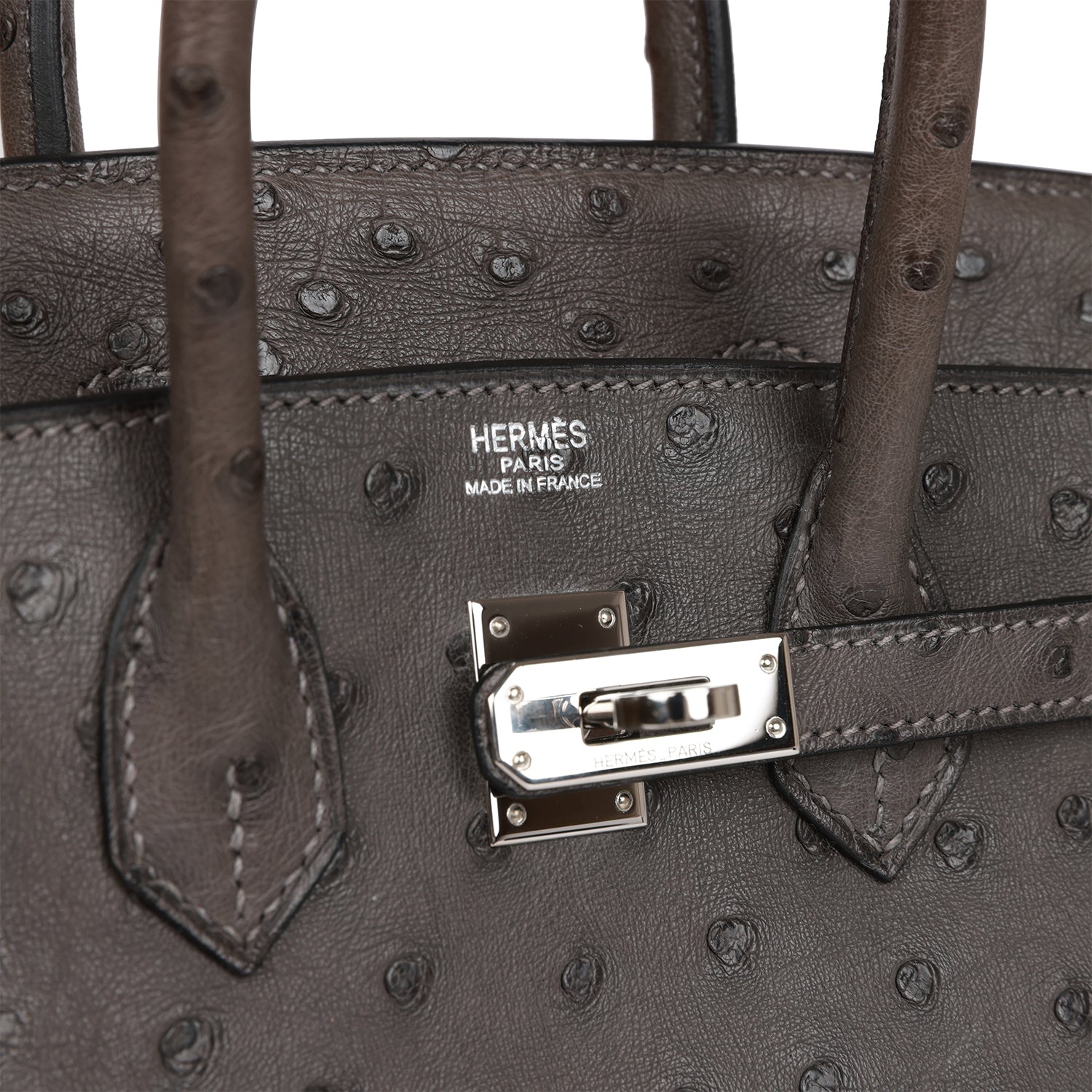 Сумка Hermes Birkin 25 Graphite Ostrich Palladium Hardware 7 Сумка Hermes Birkin 25 Graphite Ostrich Palladium Hardware