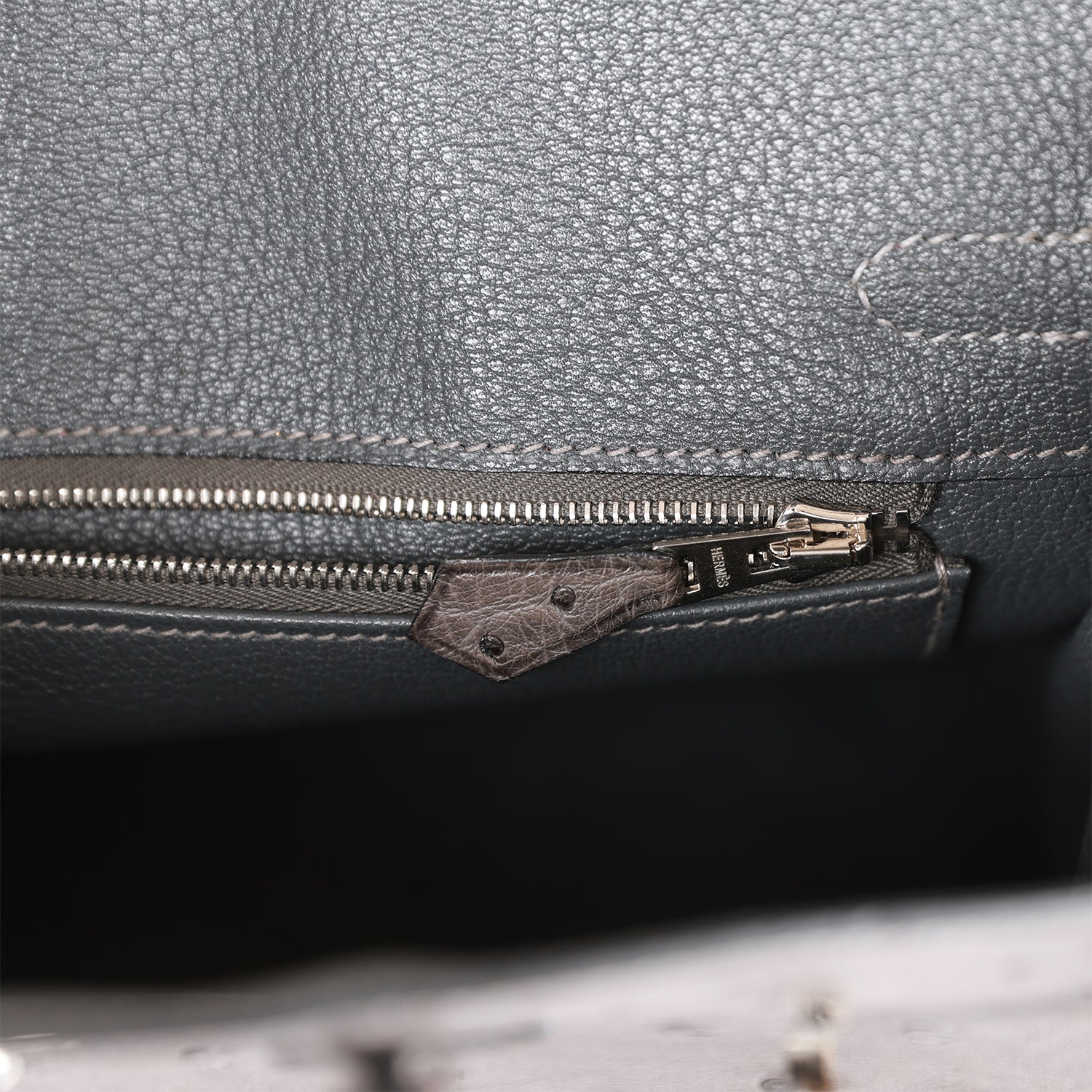 Сумка Hermes Birkin 25 Graphite Ostrich Palladium Hardware 9 Сумка Hermes Birkin 25 Graphite Ostrich Palladium Hardware