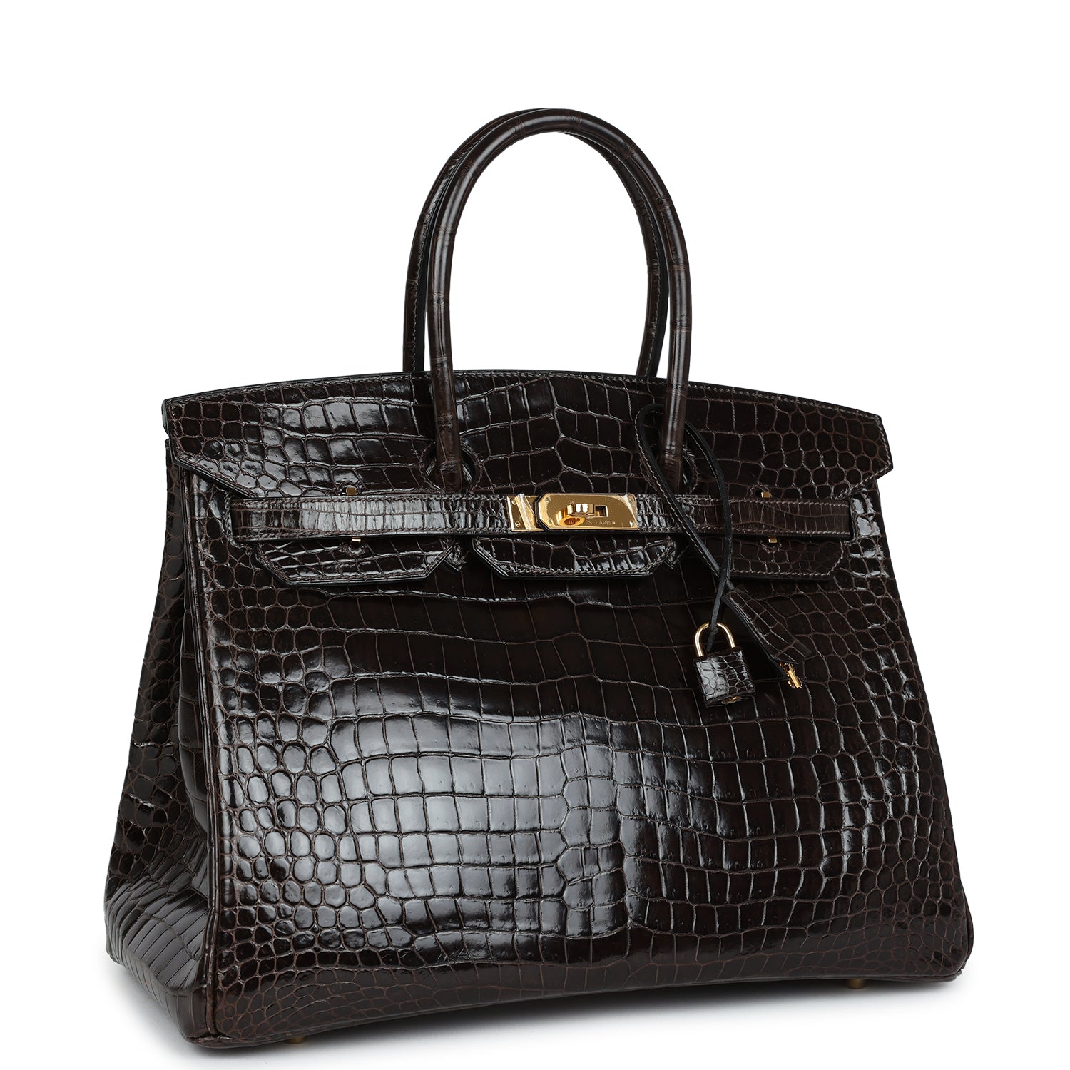 Сумка Hermes Birkin 35 Graphite Shiny Porosus Crocodile Gold Hardware 2 Сумка Hermes Birkin 35 Graphite Shiny Porosus Crocodile Gold Hardware