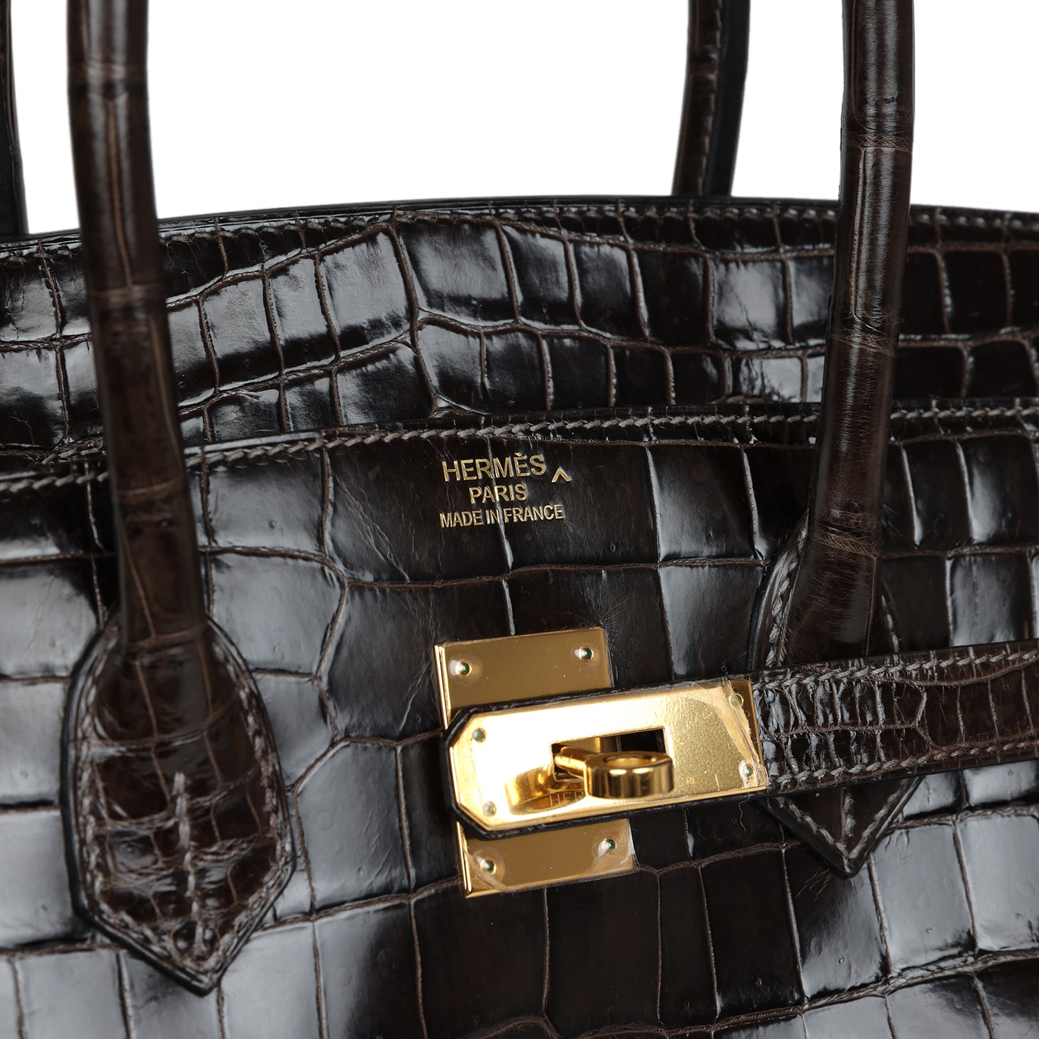 Сумка Hermes Birkin 35 Graphite Shiny Porosus Crocodile Gold Hardware 7 Сумка Hermes Birkin 35 Graphite Shiny Porosus Crocodile Gold Hardware