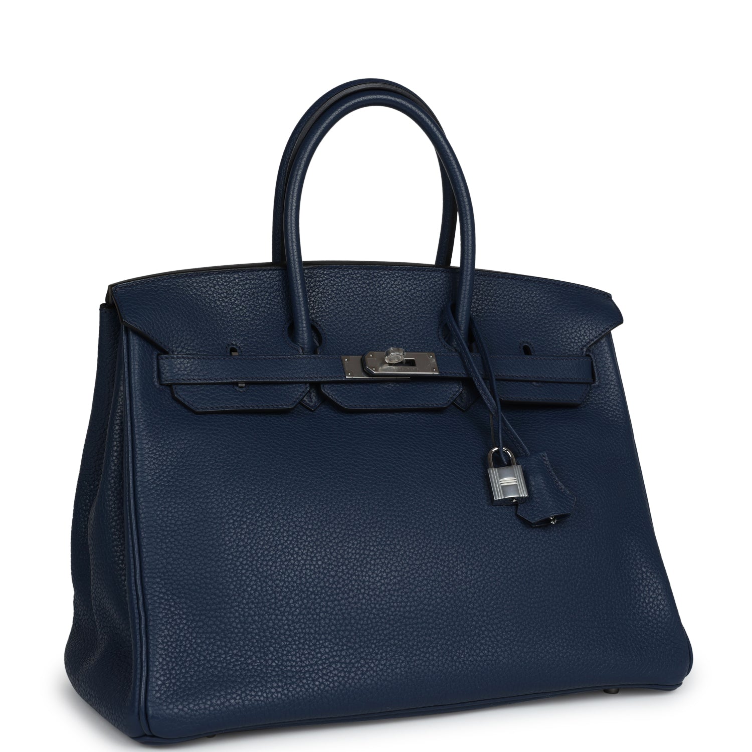 Сумка Hermes Birkin 35 Bleu de Malte Clemence Palladium Hardware 2 Сумка Hermes Birkin 35 Bleu de Malte Clemence Palladium Hardware
