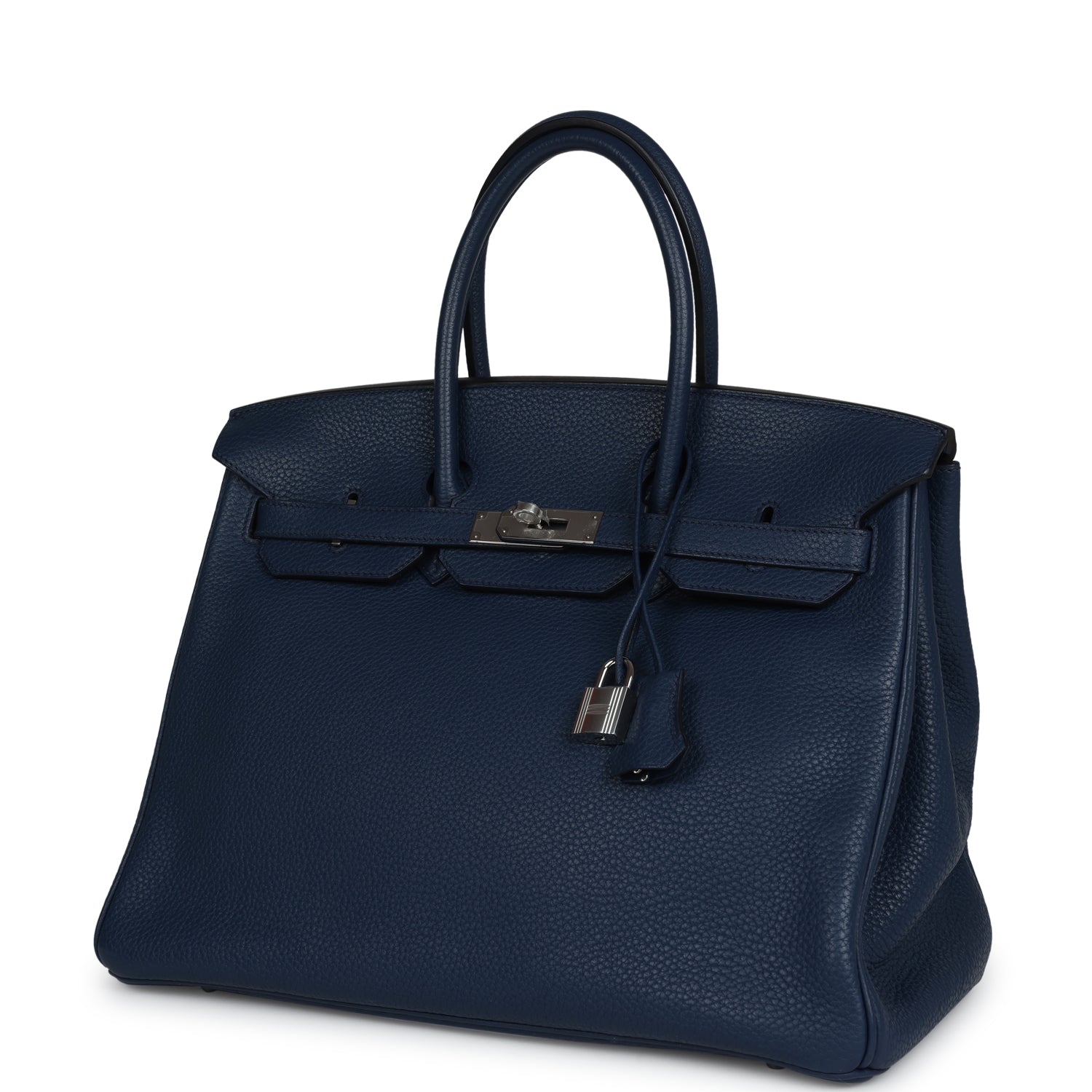 Сумка Hermes Birkin 35 Bleu de Malte Clemence Palladium Hardware 5 Сумка Hermes Birkin 35 Bleu de Malte Clemence Palladium Hardware