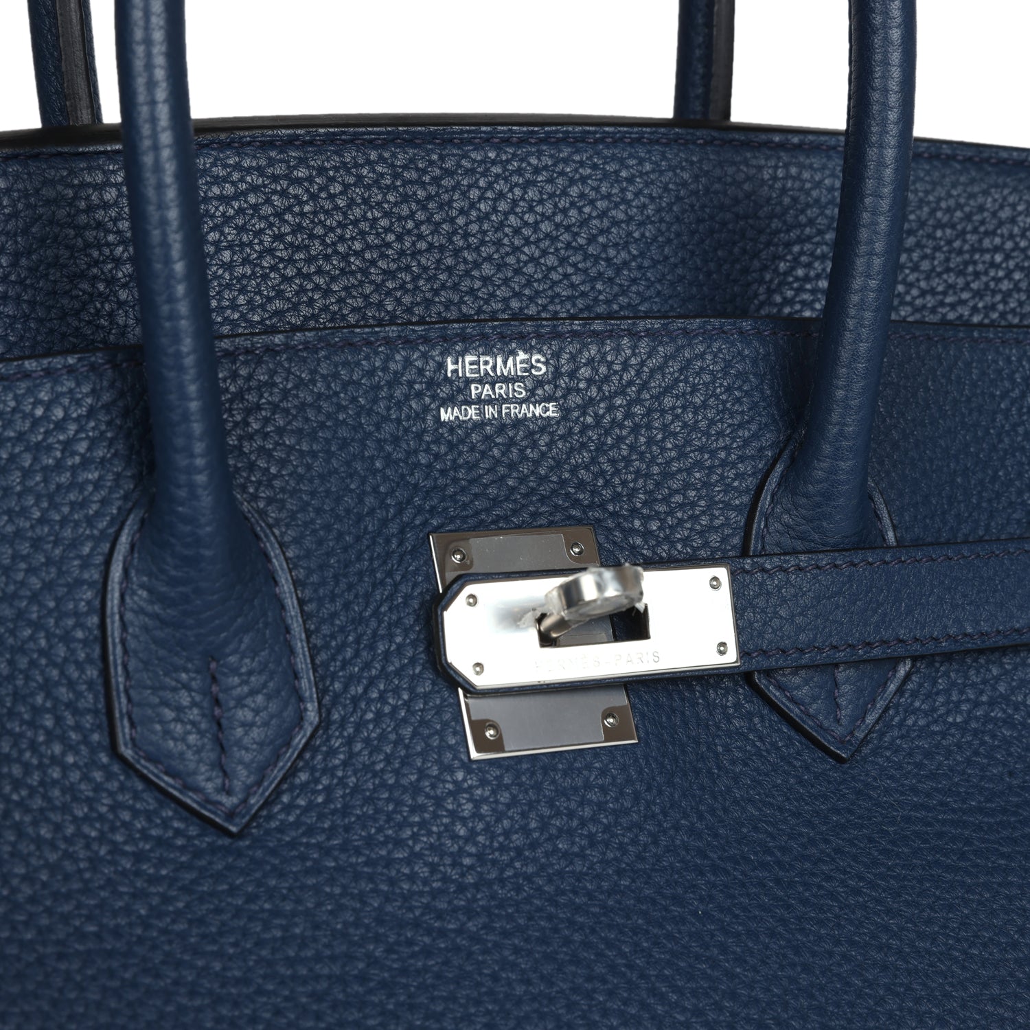 Сумка Hermes Birkin 35 Bleu de Malte Clemence Palladium Hardware 7 Сумка Hermes Birkin 35 Bleu de Malte Clemence Palladium Hardware