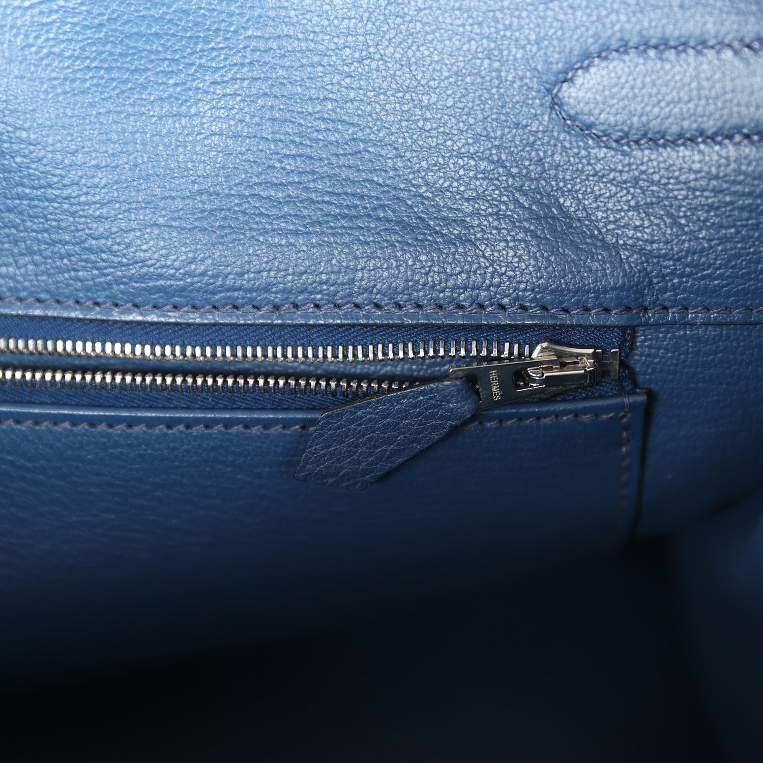 Сумка Hermes Birkin 35 Bleu de Malte Clemence Palladium Hardware 9 Сумка Hermes Birkin 35 Bleu de Malte Clemence Palladium Hardware