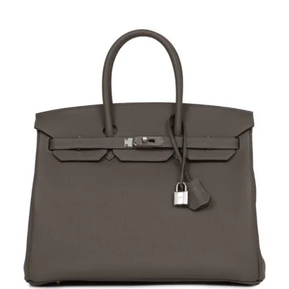 Сумка Hermes Birkin 35 Gris Meyer Togo Palladium Hardware