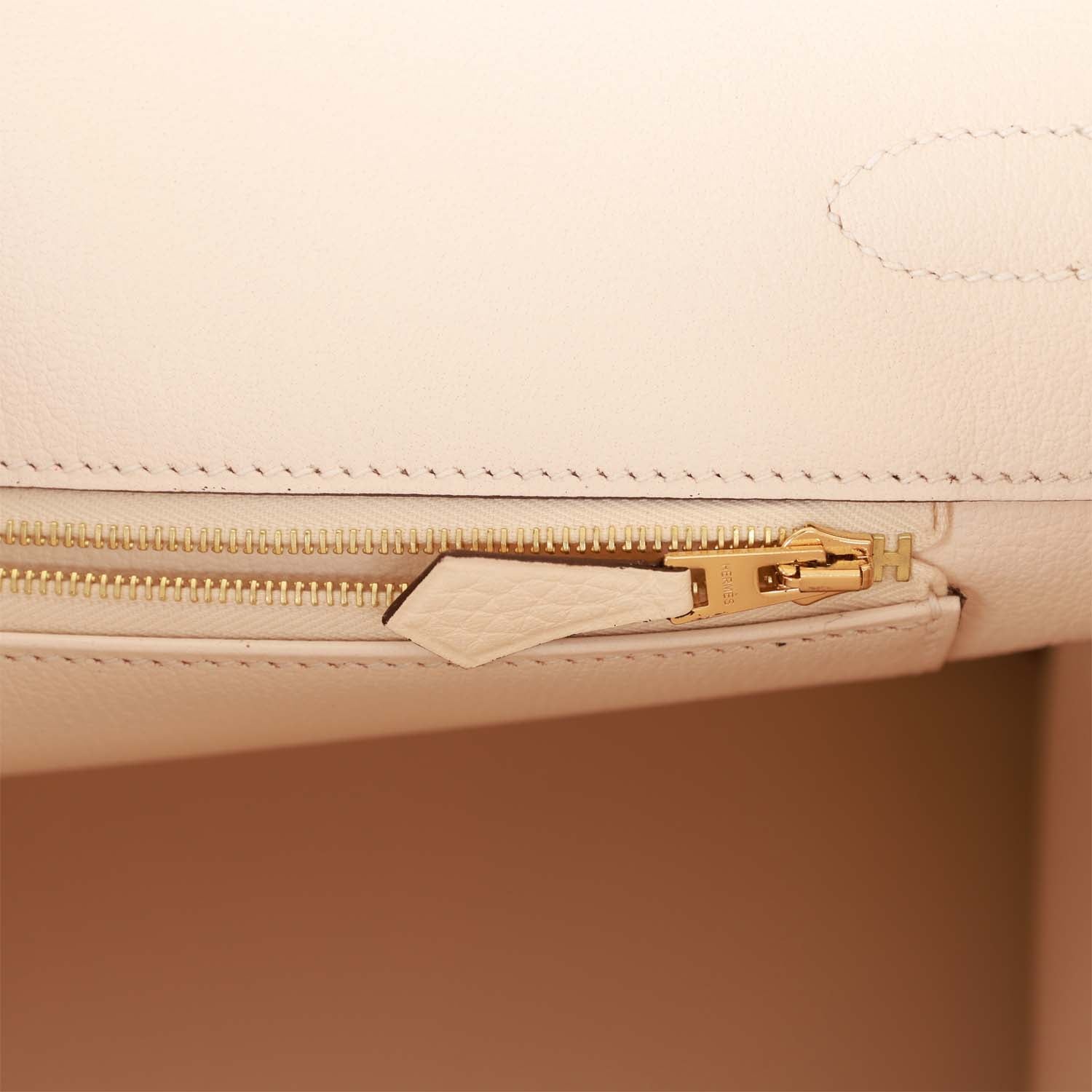 Сумка Hermes Birkin 35 Nata Clemence Gold Hardware 9 Сумка Hermes Birkin 35 Nata Clemence Gold Hardware