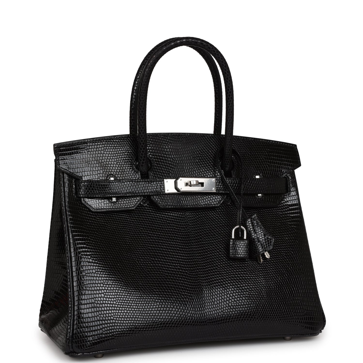 Сумка Hermes Birkin 30 Black Niloticus Lizard Palladium Hardware 2 Сумка Hermes Birkin 30 Black Niloticus Lizard Palladium Hardware