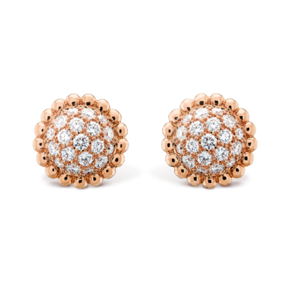Серьги Perlée diamants Розовое золото 18 карат, Бриллиант